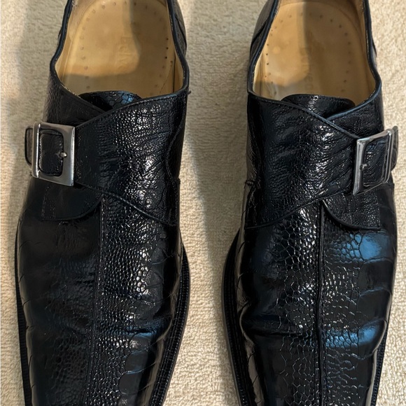 Men\'s Black Genuine Ostrich Dress Shoes Studio Belvedere 740 Dolce Size 9 main image 6